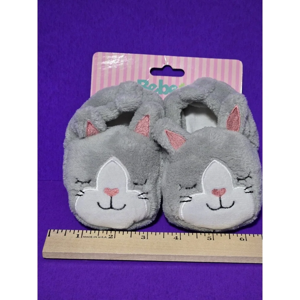 NEW Bebeta‎ Baby Slippers Booties Infant 0-6 Months Bunny Rabbit Fleece SOFT